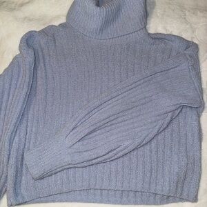 Cozy Blue Turtleneck Sweater